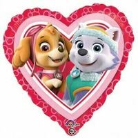  45cm Paw Patrol Girls Love Heart Foil Balloon