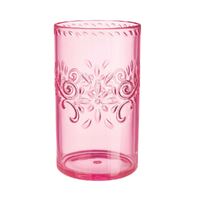 Boho Vibes Pink Floral Highball Tumblers Debossed Finish