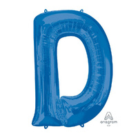 SuperShape Letter D Blue Foil Balloon