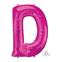 SuperShape Letter D Pink Foil Balloon