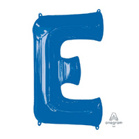 SuperShape Letter E Blue Foil Balloon