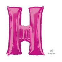 SuperShape Letter H Pink Foil Balloon