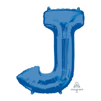 SuperShape Letter J Blue Foil Balloon