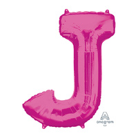 SuperShape Letter J Pink Foil Balloon