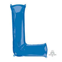 SuperShape Letter L Blue Foil Balloon