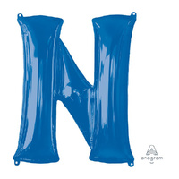 SuperShape Letter N Blue Foil Balloon