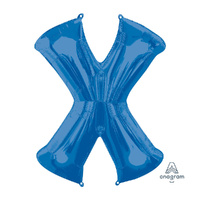 SuperShape Letter X Blue Foil Balloon