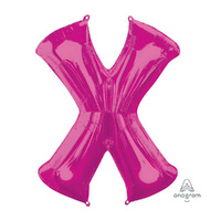 SuperShape Letter X Pink Foil Balloon