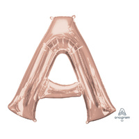 SuperShape Letter A Rose Gold Foil Balloon