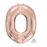 SuperShape Letter O Rose Gold Foil Balloon