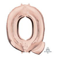 SuperShape Letter Q Rose Gold Foil Balloon