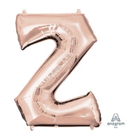 SuperShape Letter Z Rose Gold Foil Balloon