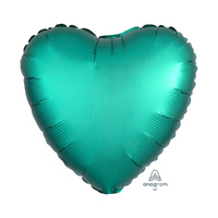 45cm Standard HX Satin Luxe Jade Heart Foil Balloon