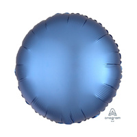 45cm Standard HX Satin Luxe Azure Circle Foil Balloon