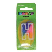 Rainbow Letter Candle H