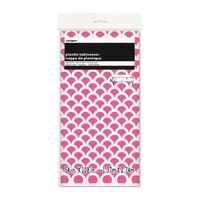 Hot Pink Scallop Printed Tablecover