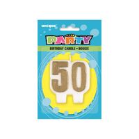 Number Candle 50 - Gold