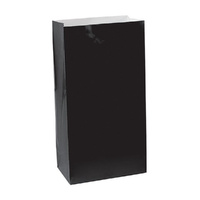 Black Large Paper Treat Bags 12 Pack