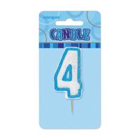 Glitz Blue Number Candle - 4