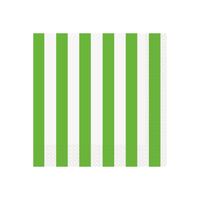 Stripes Lime Green Luncheon Napkins 2ply 16 Pack
