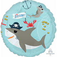 45cm Standard Ahoy Birthday Foil Balloon