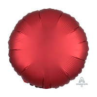 45cm Standard HX Satin Luxe Sangria Circle Foil Balloon