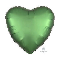 45cm Standard HX Satin Luxe Emerald Heart Foil Balloon