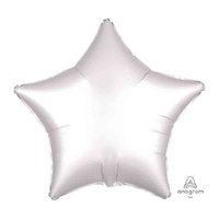 45cm Standard XL Satin Luxe White Star Foil Balloon