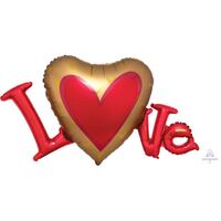 SuperShape Satin Infused Love Script Foil Balloon