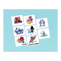 Trolls World Tour Metallic Tattoos 8 Pack