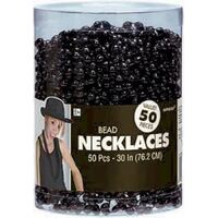 Bead Necklaces 50pcs - Black