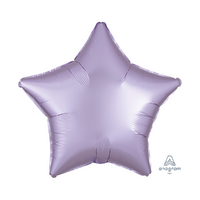45cm Standard XL Satin Luxe Pastel Lilac Star Foil Balloon