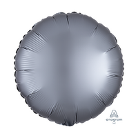 45cm Standard HX Satin Luxe Graphite Circle Foil Balloon