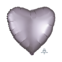 45cm Standard HX Satin Luxe Greige Heart Foil Balloon