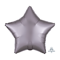 45cm Standard XL Satin Luxe Greige Star Foil Balloon