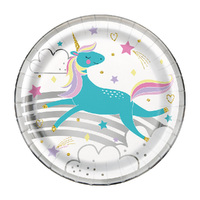 Magical Unicorn Foil Stamped Paper Plates 18cm 8 Pack