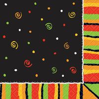 Fiesta stripes Beverage Napkins 2ply  16 Pack