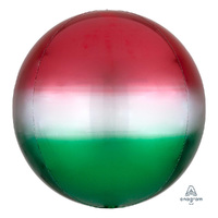 Orbz XL Ombre Red & Green Foil Balloon