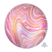 Orbz XL Pink Marblez Foil Balloon