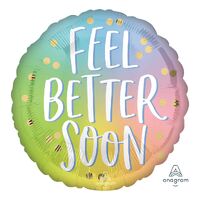 45cm Standard Feel Better Soon Ombre Foil Balloons