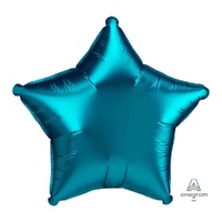 45cm Standard XL Satin Luxe Aqua Star Foil Balloon