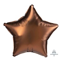 45cm Standard XL Satin Luxe Cocoa Star Foil Balloon
