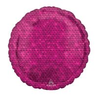 45cm Standard Bright Pink Sequins Foil Balloons