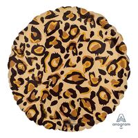 45cm Standard HX Leopard Print Animalz Foil Balloon