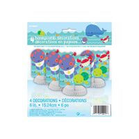 Under the Sea Pals Mini Honeycomb Decorations 4 Pack