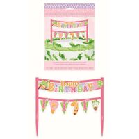 Pink Safari 1st Cake Banner