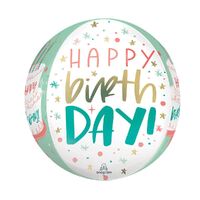 Orbz XL Happy Birthday Cake Foil Balloons