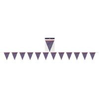 Hamptons Quatrefoil Foil Flag Banner