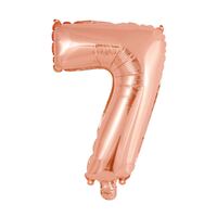 35cm Rose Gold 7 Number Foil Balloon 