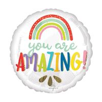 45cm Standard HX You Are Amazing Rainbow Foil Balloon